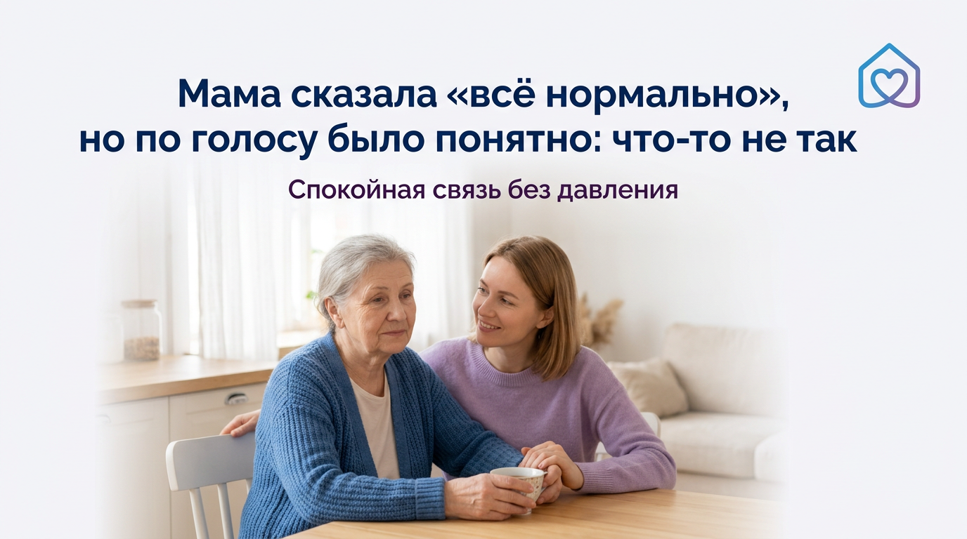 Мама говорит всё нормально но тревожно за неё